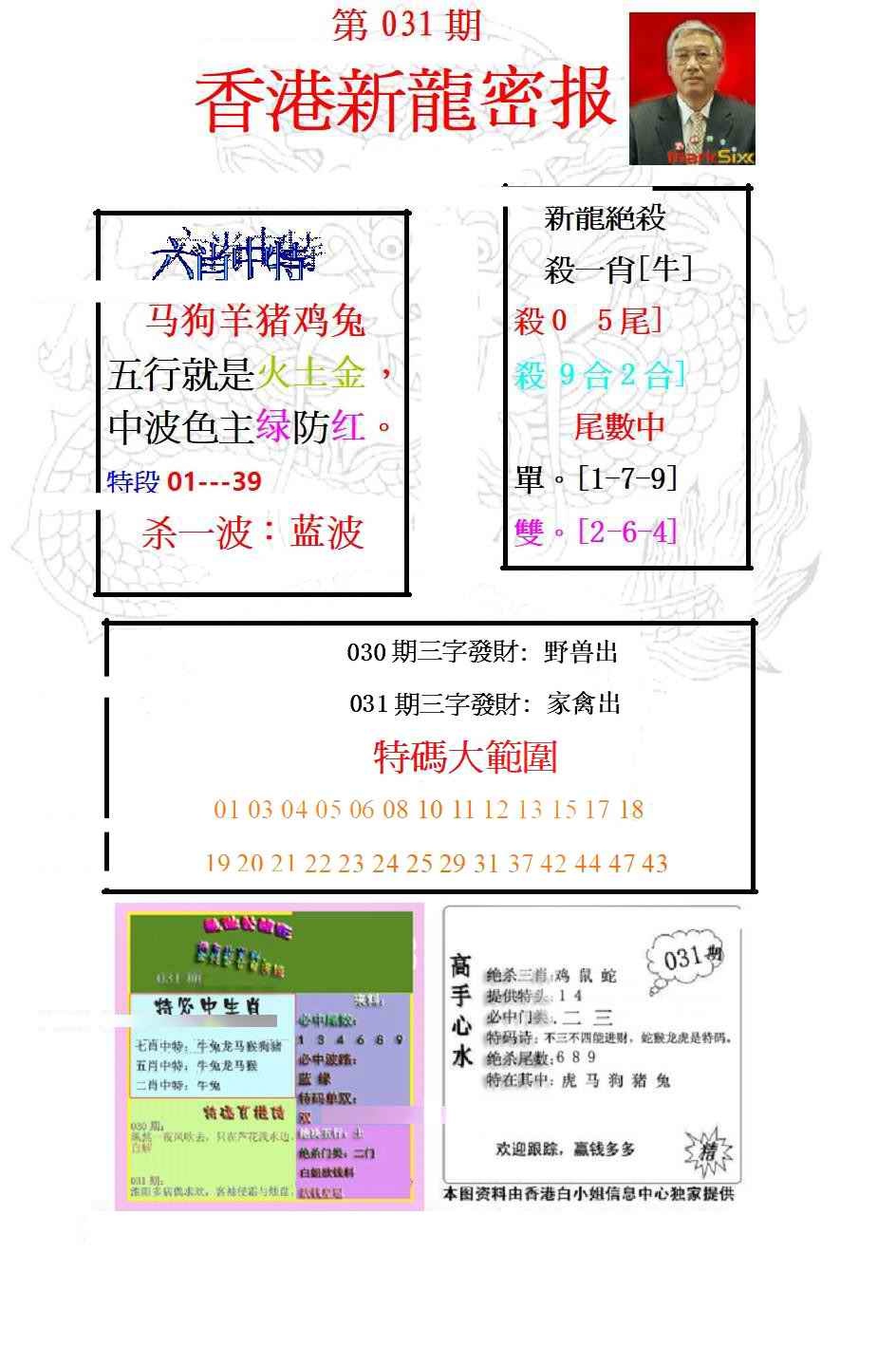 031期新龙密报[图]